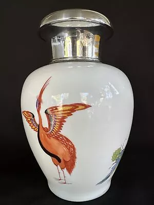 Beautiful Vintage Meissen Porcelain Vase Kakiemon Sterling Silver Mount Rare • $650