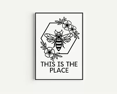 £5.99 • Buy Manchester Print, This Is The Place Print, Manchester Wall Print, Manchester Bee