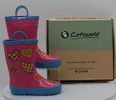 Hearts Puddle Boot Wellington Boots Wellies Childrens Girls Rrp £27 • £6.77