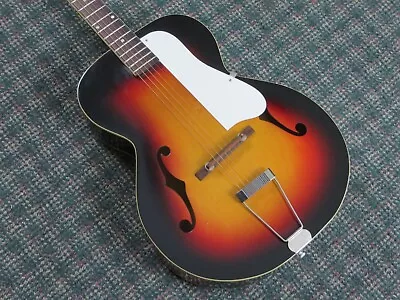 Vintage 1960s Silvertone USA Archtop Acoustic Sunburst! W/hardshell Case • $569