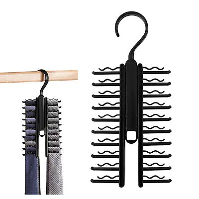 Tie Hanger Belt Tie Rack With 360 Swivel Necktie Scarf Shawl Organization Closet • $9.56