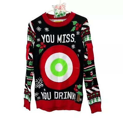 Tipsy Elves Drinking Game Ugly Christmas Sweater Size S Adult Men Stick On Balls • $19.99