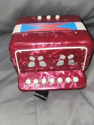 Vintage Schylling Mini Accordion Red Working  • $30