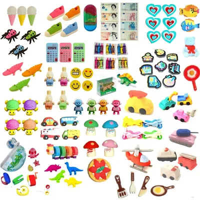 30 X Novelty 3d Erasers Rubbers Collectable Stationery Wholesale Bulk Buy Sets • £8