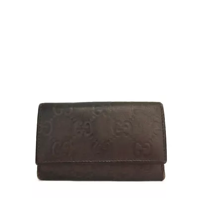 GUCCI Ssima GG Logo Leather 6 Ring Key Case/1Y0071 • $1