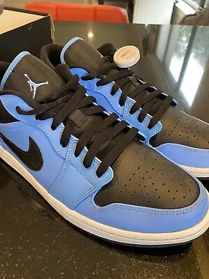 Nike Air Jordan 1 Low ‘University Blue’ And Black Size 12 Men’s Sneakers • $103.50