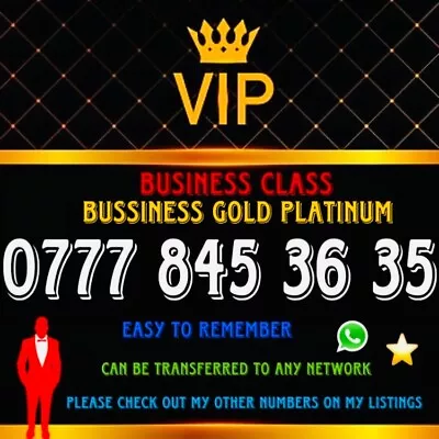 Mobile Phone Number Sim Card Gold Easy Vip Exclusive Unique Premium 0777 • £59.99