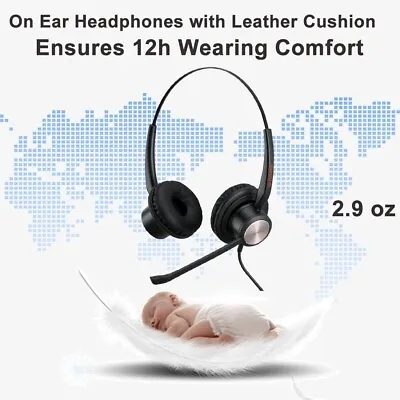 £9.99 • Buy 3.5mm Stereo Headset With Noise Cancelling Microphone For PC Laptop Phone UK