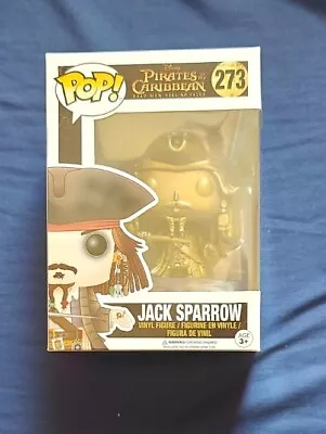 Disney Jack Sparrow Gold Funko Pop Pirates Of The Caribbean #273 Rare VHTF • £15