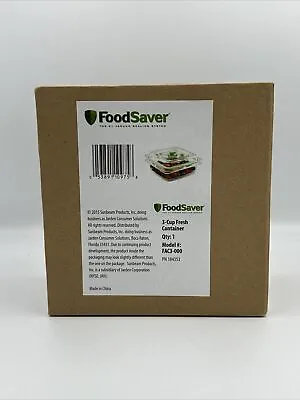 $23.50 • Buy FoodSaver Vacuum Seal 3-Cup Fresh Container BRAND NEW