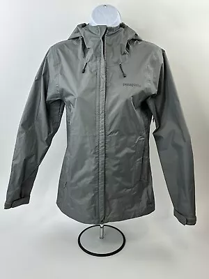 Patagonia Jacket Womens XS Gray Torrentshell Rain Jacket Hooded Full Zip • $44.88