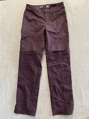 Mountain Hardwear Pants Women's 4 X 36 Mirada Convertible Hiking Zip Offs Ins 32 • $32