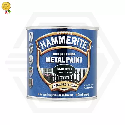 Hammerite Smooth Metal Paint Direct To Rust 250ML Easy Fast Drying- ALL COLOURS • £13.99