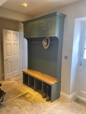 £2150 • Buy Ex Display Handmade Bespoke Boot Room Bench (Pew/hall/shoe Storage/coat Storage)