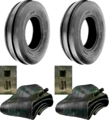 2 (TWO) 400x12 400-12 4.00-12 Front 3 Rib Tractor Tires With Tubes FREE SHIP! • $115.95