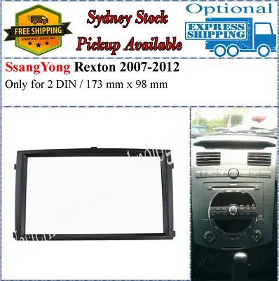 $80 • Buy Fascia Fits Ssangyong Ssang Yong Rexton 2007-2012 Double Two 2 DIN Dash Kit*
