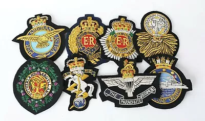 Wire Embroidered Blazer Badges For Scottish & UK Army Regiments Corps & RAF • £18.99