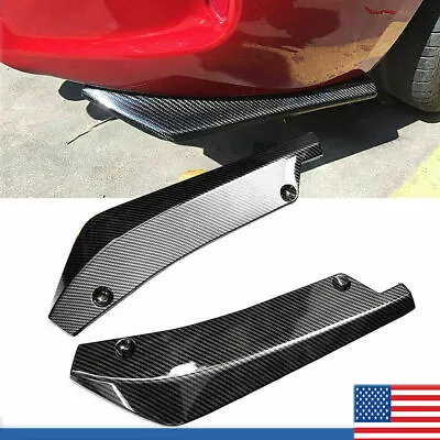 Sport Racing Carbon Fiber Rear Bumper Diffuser Splitter Canard For Ford Mustang • $14.99