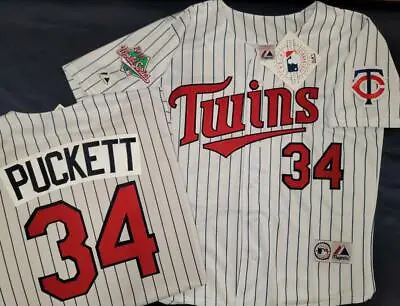 20507-1 Minnesota Twins KIRBY PUCKETT 1991 World Series Baseball Jersey NWT • $119.99