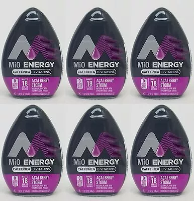 6 Mio Energy Liquid Water Enhancer ACAI BERRY STORM 108 Servings Total • £30.87