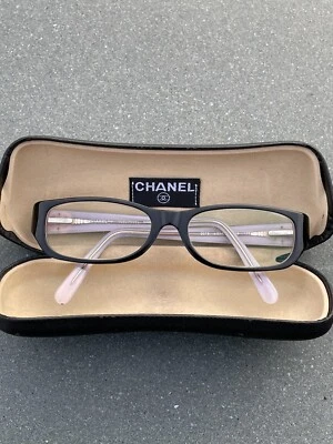 £95 • Buy Chanel Black Resin Glasses Frames And Hard Case