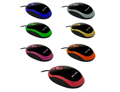 £6.46 • Buy Wired USB Optical Mouse PC Laptop Computer 1000 DPI Scroll Wheel 7 Colours UK HQ