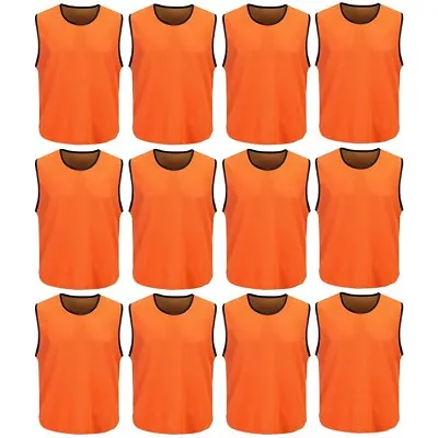 12 Pcs Sports Team Mesh Vests Scrimmage Training Vests Soccer Team Valued Pack  • $36.99