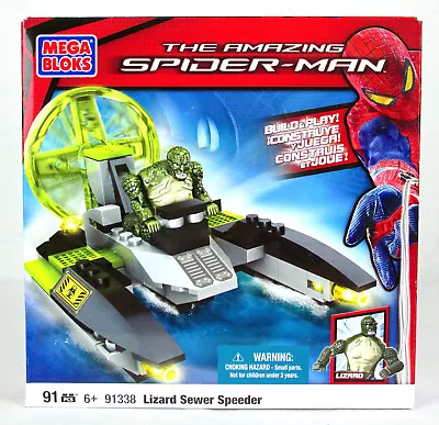 Mega Bloks Amazing Spider-Man Lizard Sewer Speeder #91338 91 Pcs BNIB Sealed • $19.99