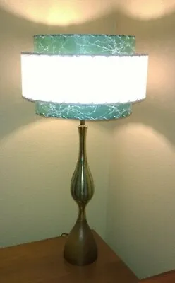 Mid Century Vintage Style 3 Tier Fiberglass Lamp Shade Modern  Alpine/W • $145