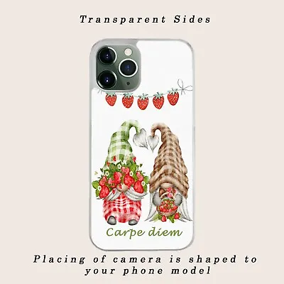 £6.29 • Buy Gnome Gonk Strawberry Gift Plastic Phone Case Cover For Iphone Samsung Huawei