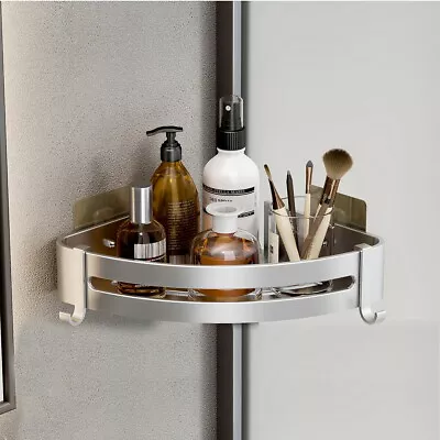 Aluminum Shower Caddy|No Drilling Bathroom Corner Organizer • $11.04