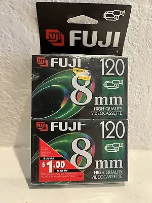 2 Pack FujiFilm 8mm High Quality P6-120 Camcorder Tapes Fuji Video Tape New • $15