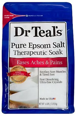 Dr Teal's Pure Epsom Salt Therapeutic Soak 6 Lbs. • $7.99