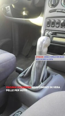 Cuffia Leva Cambio Mercedes SLK R171 - 100% Vera Pelle Nero, Per Cambio Manuale 2004-2011 - Foto 4