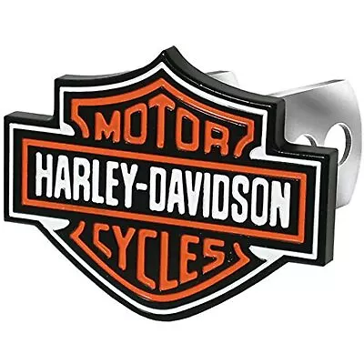 Harley Davidson Bar & Shield Orange Hitch Cover 2  & 1.25  Receiver Plug • $29.23