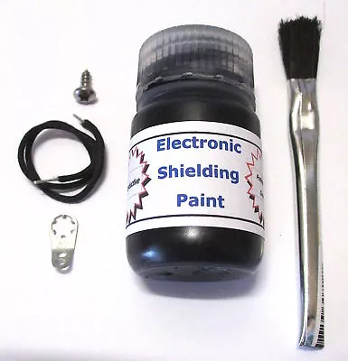 Professional Electronic  Shielding Paint W/Grounding Lug Wire Brush Conductive • $11.95