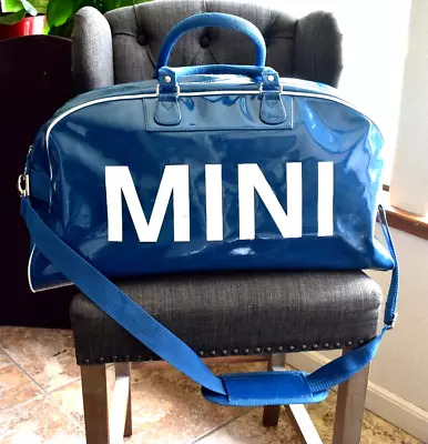 BMW Mini Cooper Large Blue Duffel Gym Travel Overnight Bag • $59.90