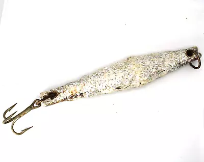 Vintage 1950'S Saltwater Tuna Jig Lure Silver Speckled Color 6 1/2  FISHING • $12.99