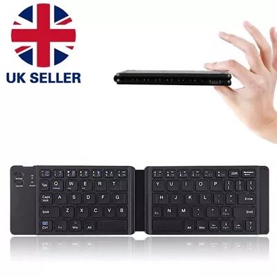 Folding Mini Keyboard Wireless Bluetooth Keyboard For Windows IOS Android IPad • £9.99