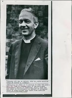 1967 Dr John Coburn Reverend Episcopal Theological School Man Wirephoto 8X10 • $17.99