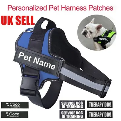 Personalized Name Patches For Dog Harness Dog ID Tag Replacement Badge K9 Type • £4.83