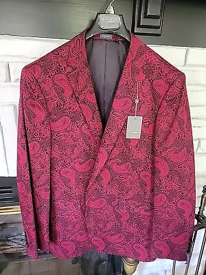 Mens Sport Coat 42 Modern Fit Madison Paisley  • $40