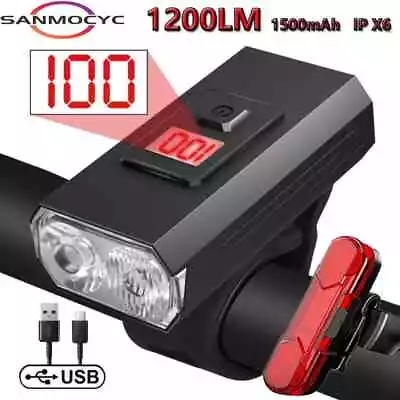 Bicycle Light T6 LED 1200 Lumen USB Rechargeable Lantern Lamp MTB Front Light • $32.31