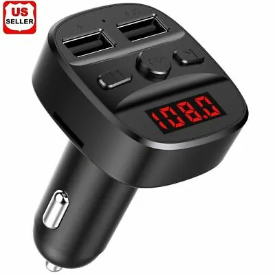 Dual USB Charger Car Kit Bluetooth 5.0 Handsfree FM Radio Transmitter MP3 Player • $7.98