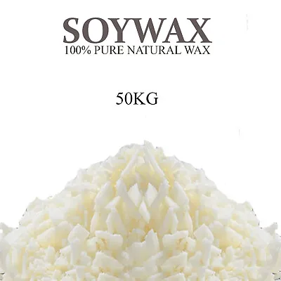 100% Pure Candle Making Wax Soy Wax/Soya Natural Flakes Clean Burning WHITE UK • £350