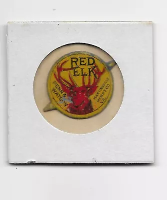 Vintage Tin Tobacco Tag  Red Elk Penn Watson Martinsville Henry Co VA • $19.99