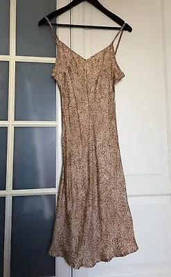 Silk Bias Slip Mini Dress ✨ Boho Y2K Vintage Paisley 10 S M Sexy V Laundry Basic • $70