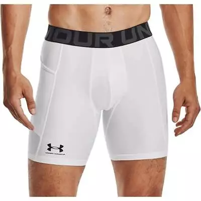 Under Armour Mens HeatGear Men Short Compression Tights - White • £31.95