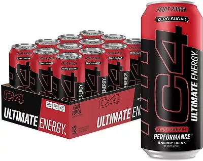 12x C4 Ultimate Sugar Free Energy Drink Fruit Punch 16oz • $85