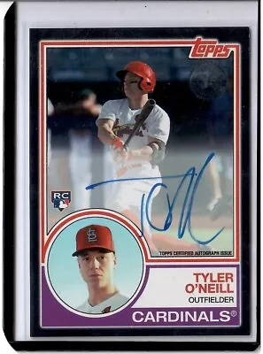 2018 Topps Update Tyler O'Neill 1983 Black Autograph Auto 18/99 Cardinals Boston • $50